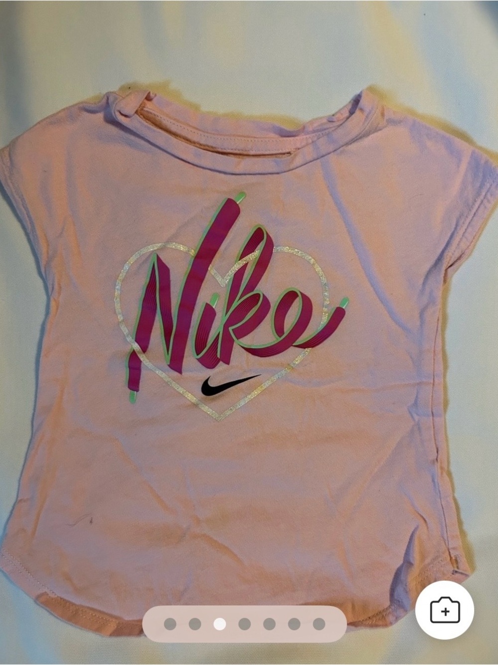 Nike Pink Tee with Heart Logo